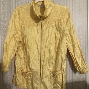 ZENERGY by CHICOS Womens Size 3( XL)Yellow Full Zip Windbreaker Jacket